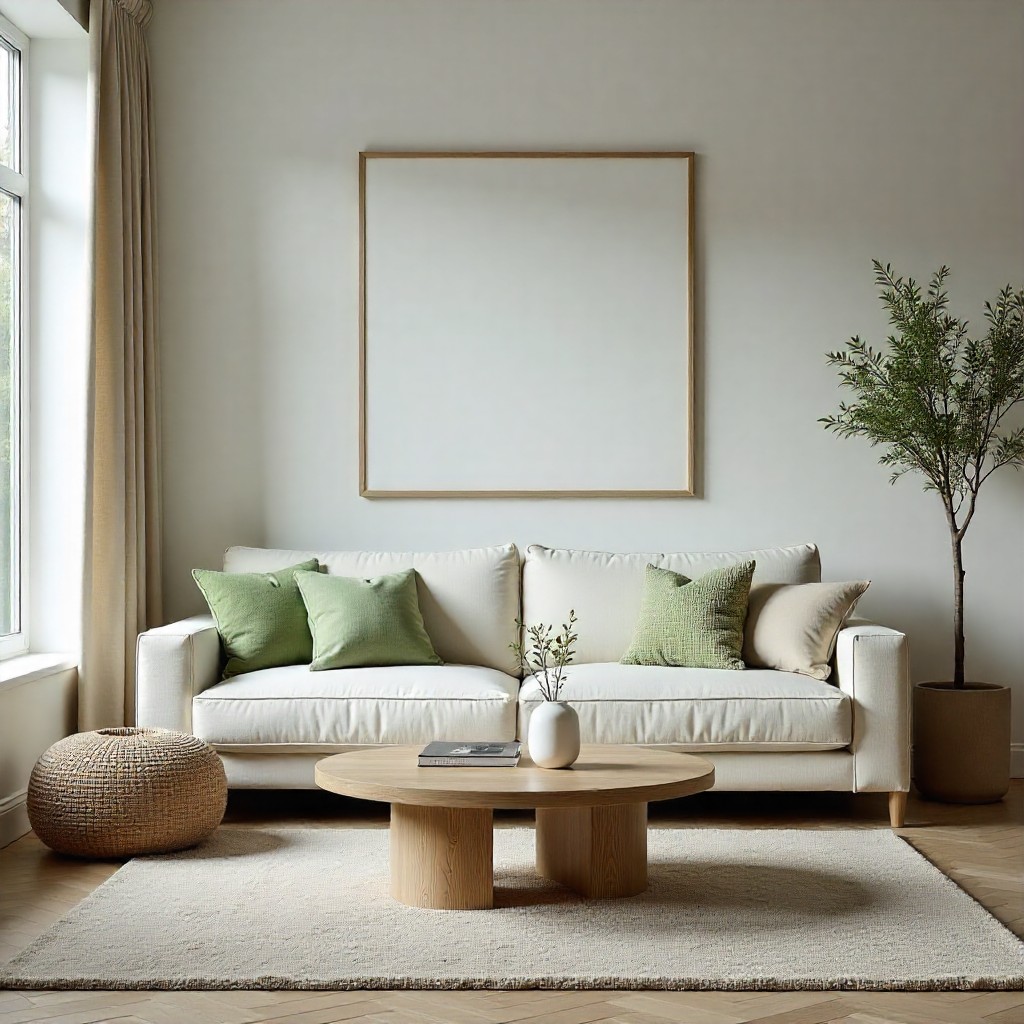 Modern living room with sophisticated colour palette